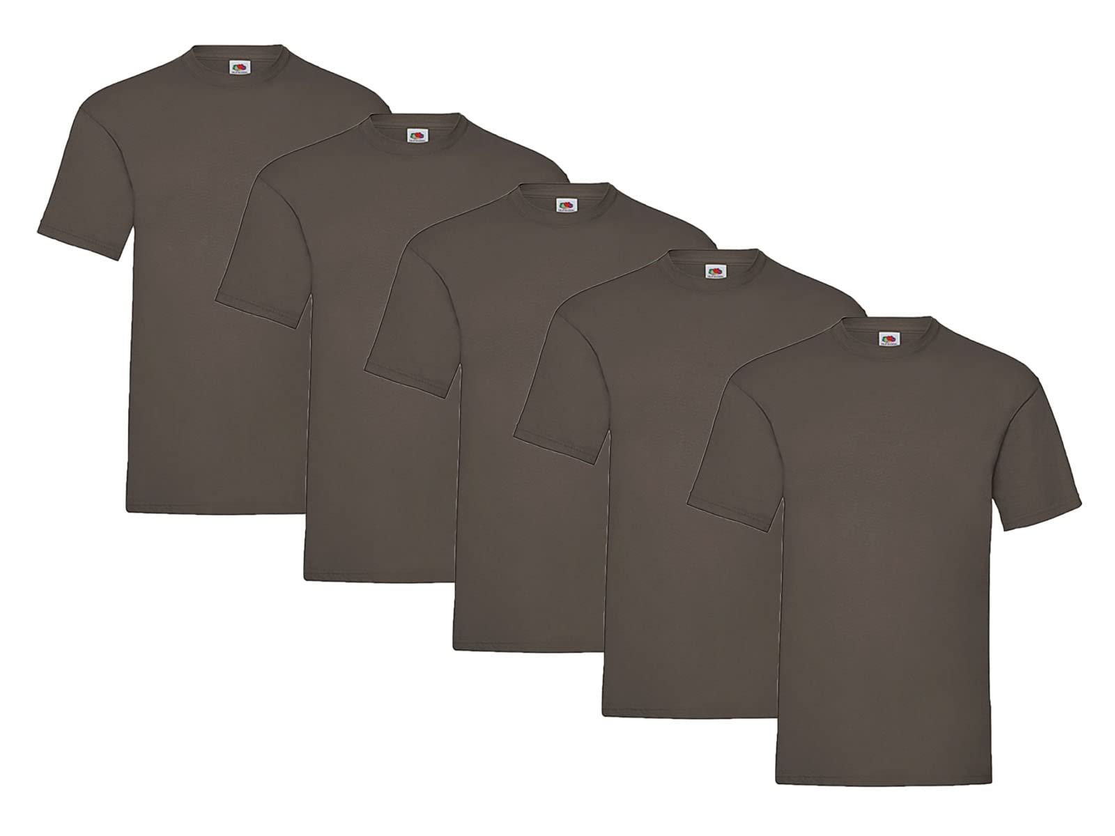 Fruit of the Loom Men's Valueweight T-Shirt, Pack of 5, XL