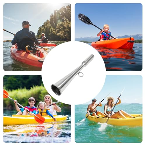 Bocina de niebla para barcos, kayak y deportes acuáticos con silbato de sonido claro 4