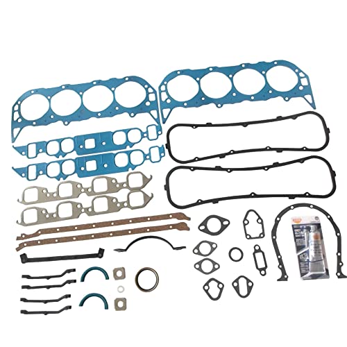 Image of Partsflow Engine Gasket Set Compatible with 1980-1985 Chevy C20, GMC 7.4L V8 454 Big Block Mark IV Engines, Big Block Chevy (ks2630) Complete Overhaul Gasket Kit