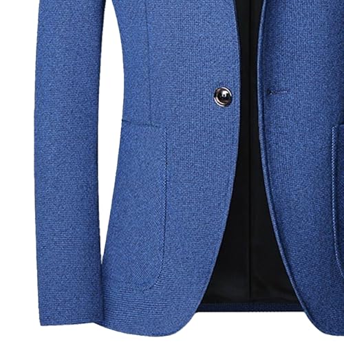 Men's Solid Slim Fit Blazers Business Casual One Button Soft Suit Jacket Classic Flap Pocket Sport Coat3