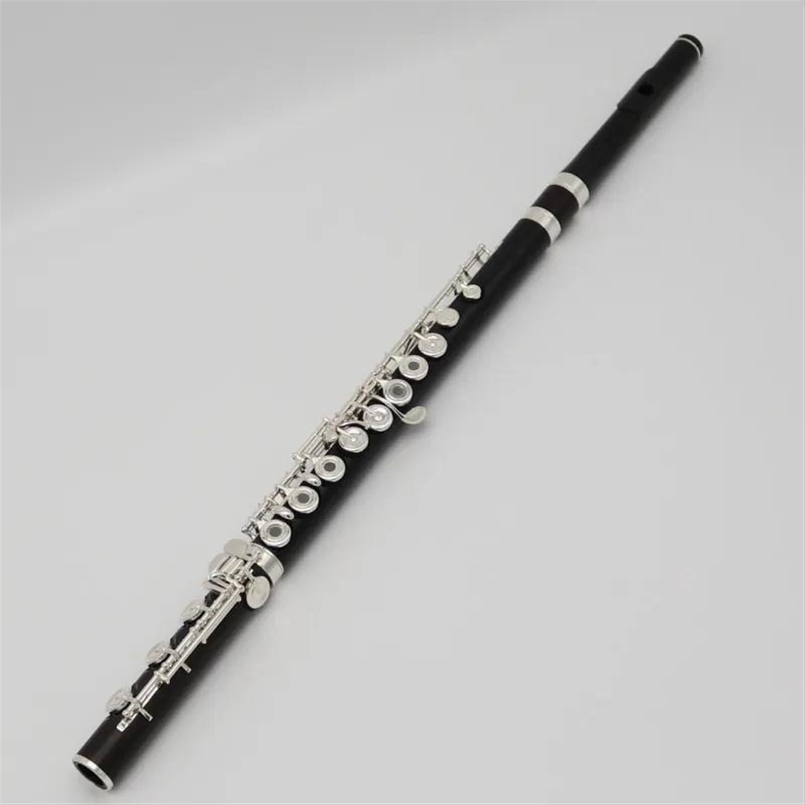 Flauto In Ebano 17 Fori Foro Aperto Chiavi Francesi Placcate Argento Flauto Con Corpo In Legno Con Custodia Flauto Traverso Kit