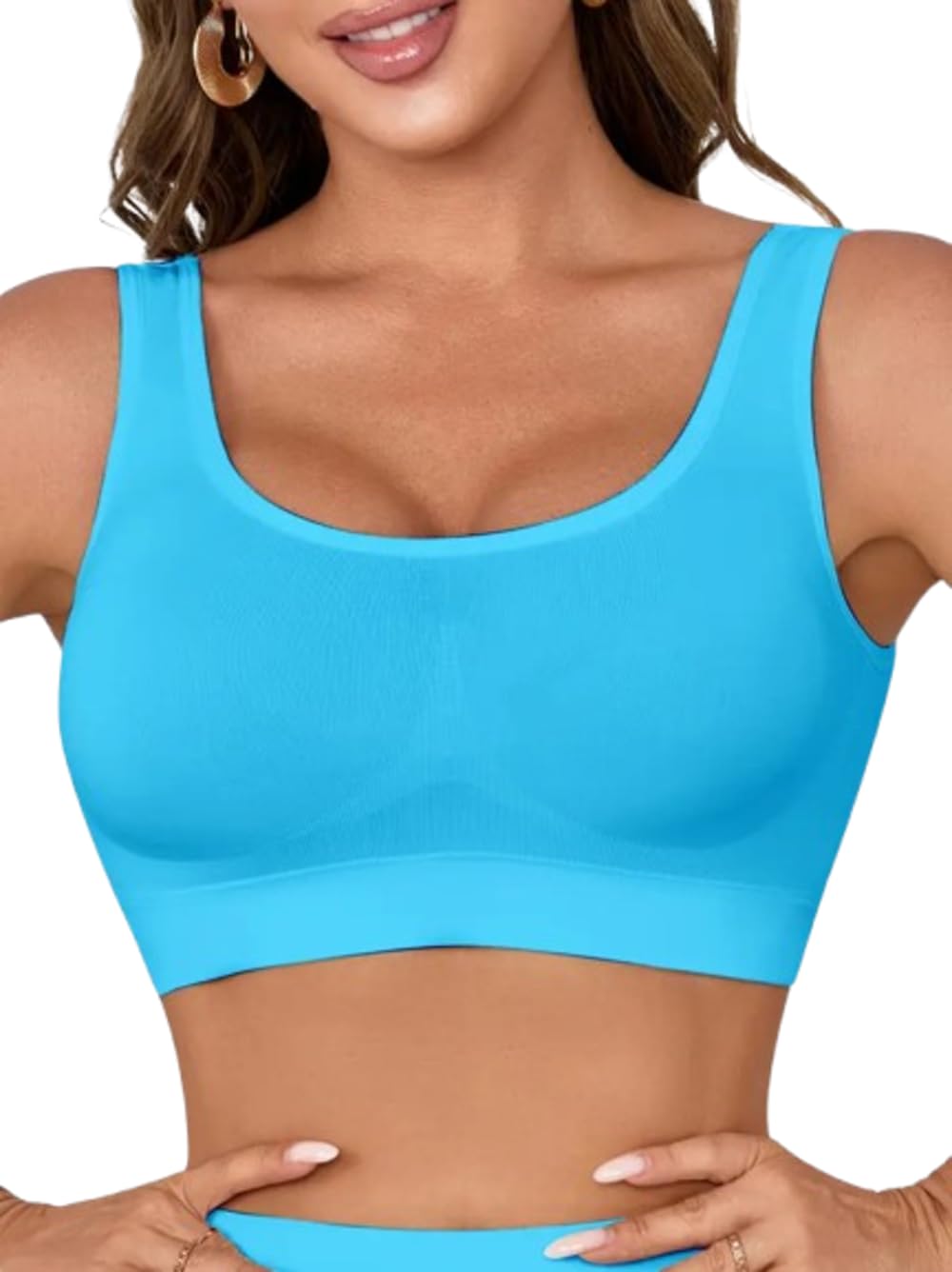 Boolavard The Ultimate Comfort Bra. Seamless Support Comfort Sport Stretch Action Leisure Black White