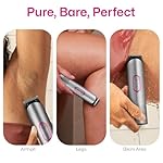 PRITECH Bikini Trimmer for Women - Rechargeable Pubic Hair Trimmer Women for Sensitive Skin, Wet & Dry Use, Pain-Free Electric Razor&Shaver with Standing Recharge Dock, Ideal Gift, Slate Grey - Image 4