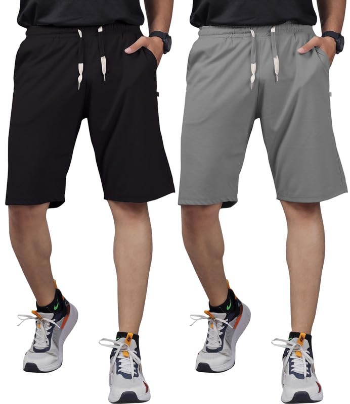 Septem Men's Lycra Blend Shorts with Stylish Design Comfortable & Versatile Active Sports Wear Combo Pack-picture-20