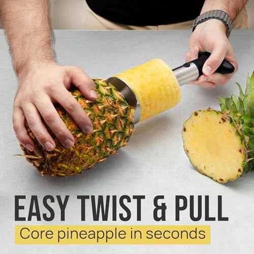 Image of Zulay Kitchen Stainless Steel Pineapple Corer & Slicer