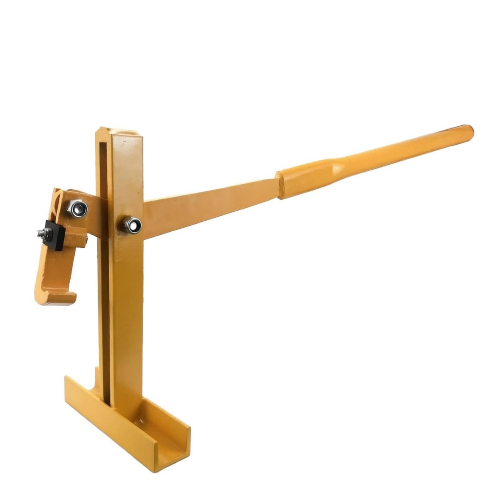 Extractor de de Valla Manual Palanca Angulada Estructura Robusta Pie de Apoyo Brazo con Tornillos Metal Agarre Firme Adecuado para Granjas Pastizales Instalación de Uso Profesional Exterior