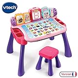vtech lerntisch Büro: interaktives Display zum Lernen von Briefen und Zahlen, 8 interaktiven und berührungsempfindlichen Karten für viele Entdeckungen.