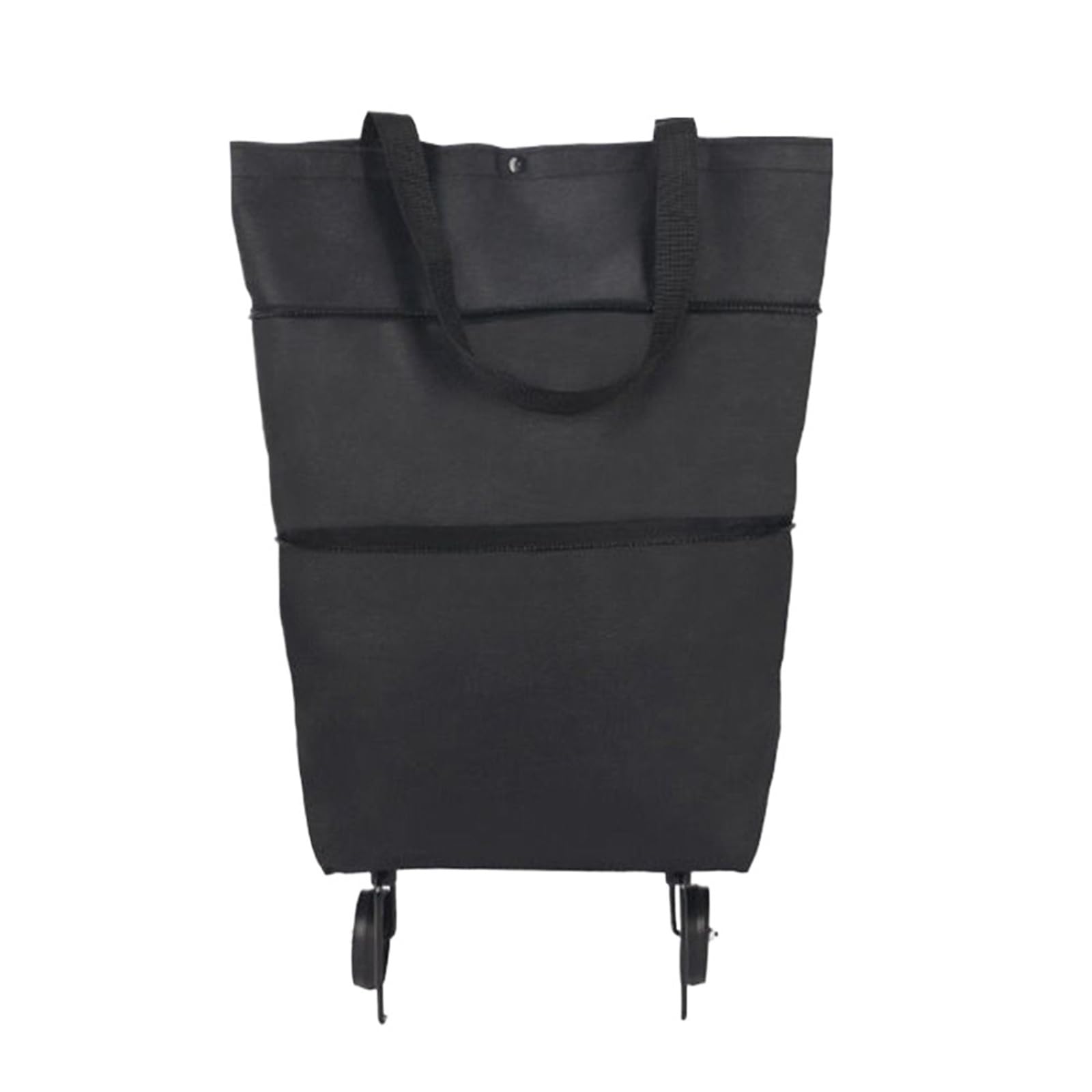 Foldable Shopping Bag with Wheels With Hand Straps Black Shopping Bag With Wheels Grocery Cart Trolley Bags