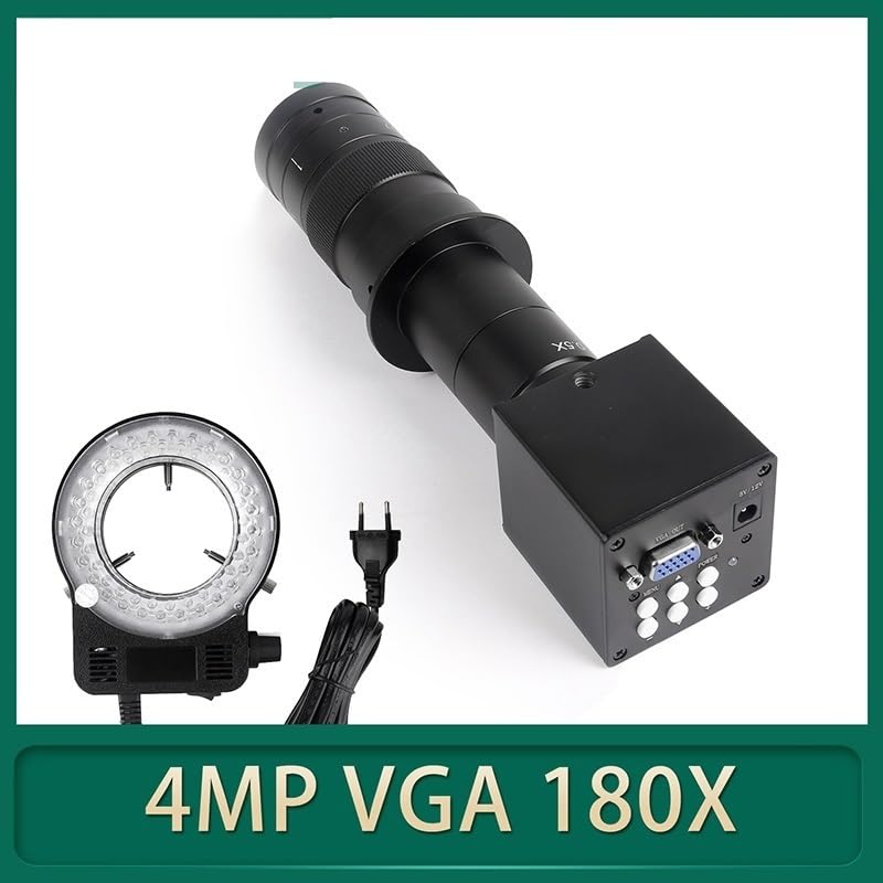 Microscope 4MP 1080P Lab Industrial Video Microscope Camera 180 X Zoom Lens(VGA-180X)