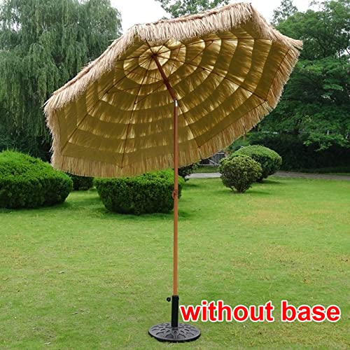 Parasol playa con techo de paja ajustable para evitar el calor sofocante 5