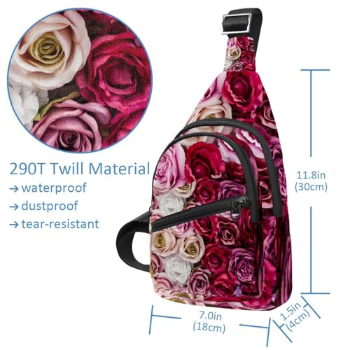 Bolso cruzado multicolor de flores para mujer y bolsa de viaje compacta 5