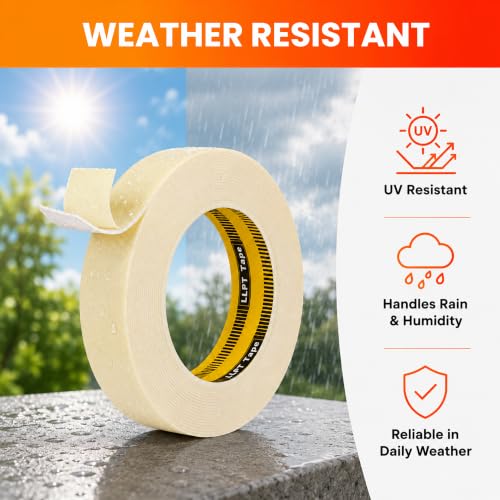 Image of LLPT Double Sided Foam Tape 2 inch x 18 Ft White | Heavy Duty, Strong Bonding, Waterproof, Weather Resistant for Banners Posters Alarm Sensors LED Strips and Home Office Decor