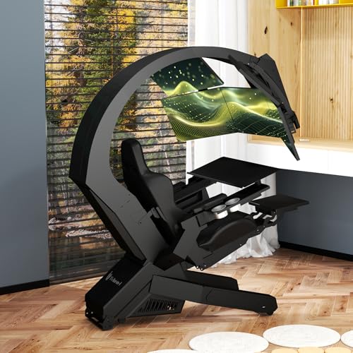 Ycloroet 5-Screen Ergonomic Workstation