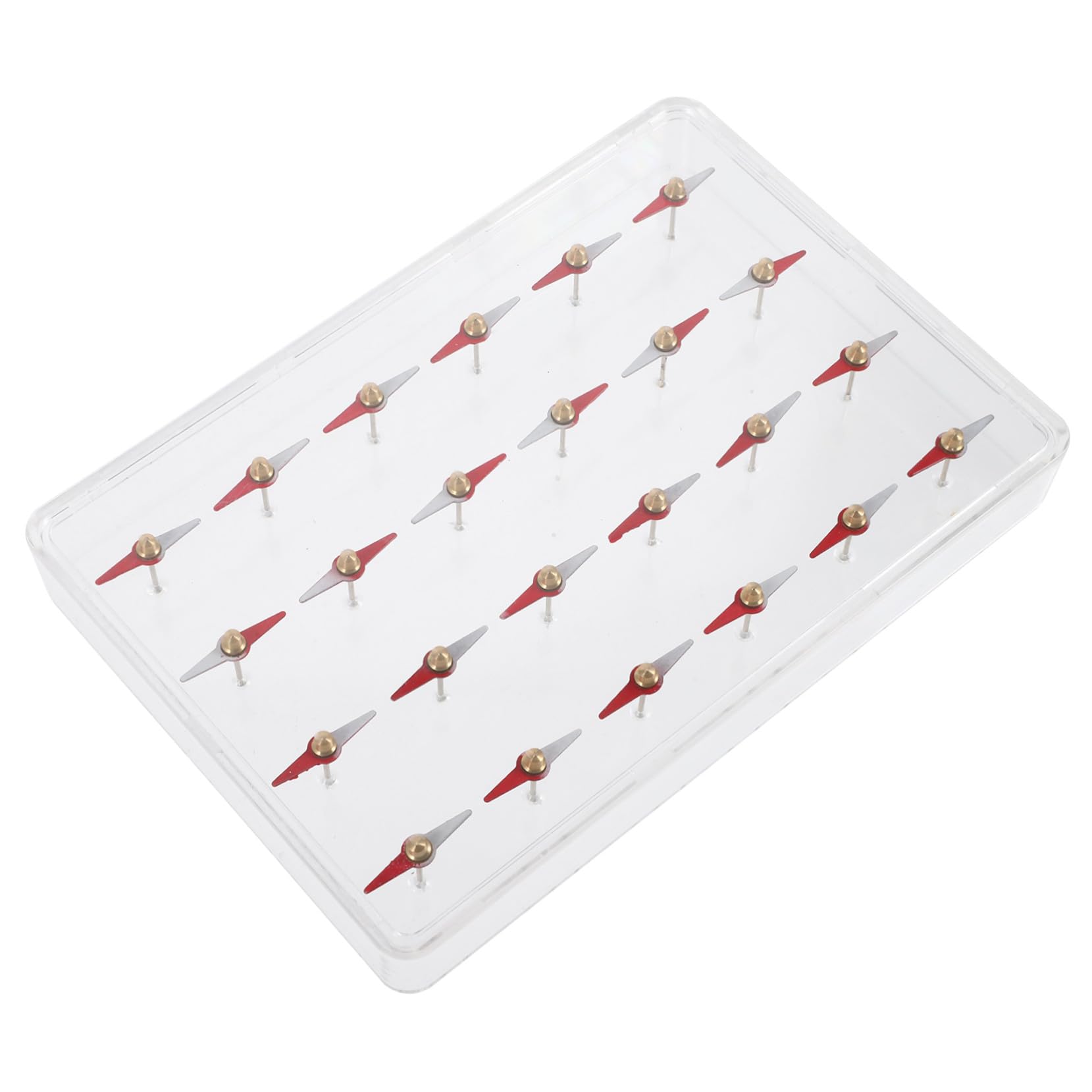 Kit Pédagogique de Modèle Magnétique pour Cours de Science 24 Aiguilles Magnétiques en Plastique pour Élèves, pour Projets DIY et Démonstrations