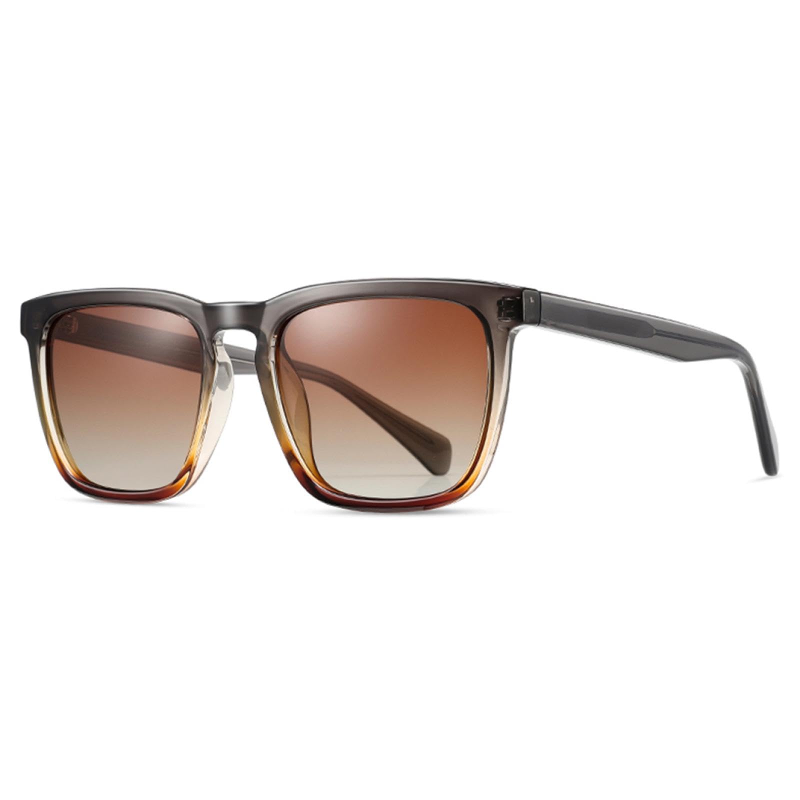 Occhiali da sole da uomo, occhiali da sole polarizzati in acetato con montatura grande, per donna, stile alla moda, per esterni, blu