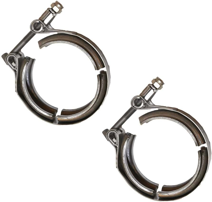 Mytee Products 4 Pack 4.25" Quick Release V-Band Clamp Stainless Steel, Clamp Fittings for Exhaust Pipe VNL, Mack CV, CVN Models Replace 21060426
