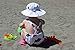 Kids Summer Quick Dry Swim Sun Hats 50 UPF, Adjustable Foldable Packable L: 15m - 5Y,White - Toggled Chinstrap