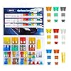 Juego surtido de 98 fusibles de coche fiables – Mini fusibles estándar, mini y de bajo perfil (2A/5A/10A/15A/20A/25A/30A/40A), fusibles de hoja automotriz de colores mixtos para automóvil, camión, RV