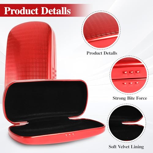Image of Hifot Metal Eyeglass Case Hard Shell, Aluminum Spectacles Box Sunglasses Case for Men Women, Reading Glasses Holder