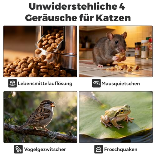 Zeepet Katzenspielzeug für drinnen, interaktives Ballspielzeug mit 7 Löchern, Labyrinthmattenbeutel, automatisches bewegliches Versteckspiel mit Federschwanz, Mäusefangspiel, Geschenke für Katzen