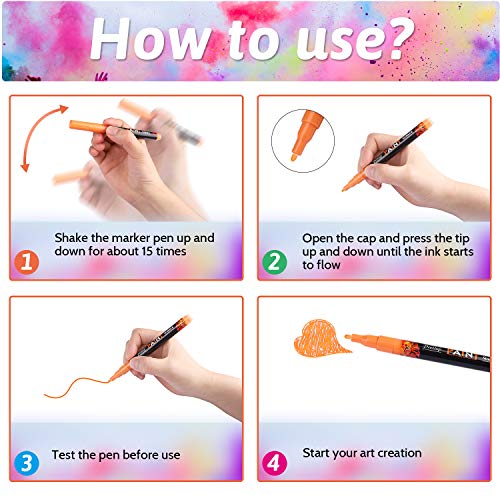 Prettop Penne per Pennarello, Penne per Vernice