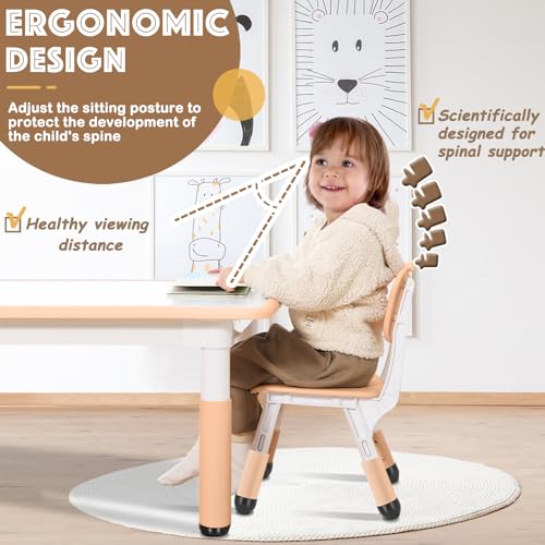 image for HAPPYMATY Kids table and chairs, Toddler table and chairs, Kids table 