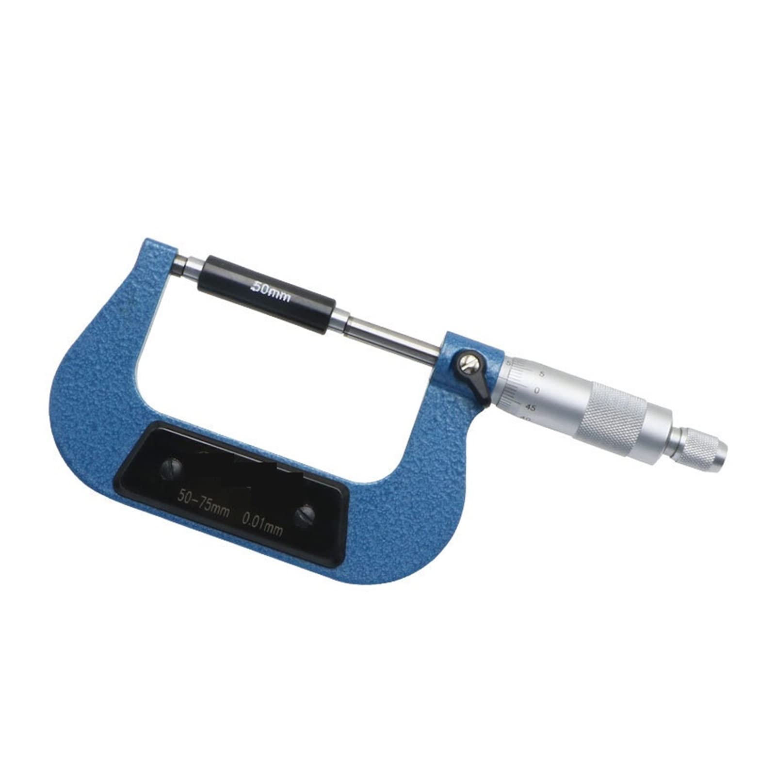 Micrometer, 50-75mm 0.01mm Outside Micrometer Carbide Tipped Metric Gauge Precision Machinist Tools