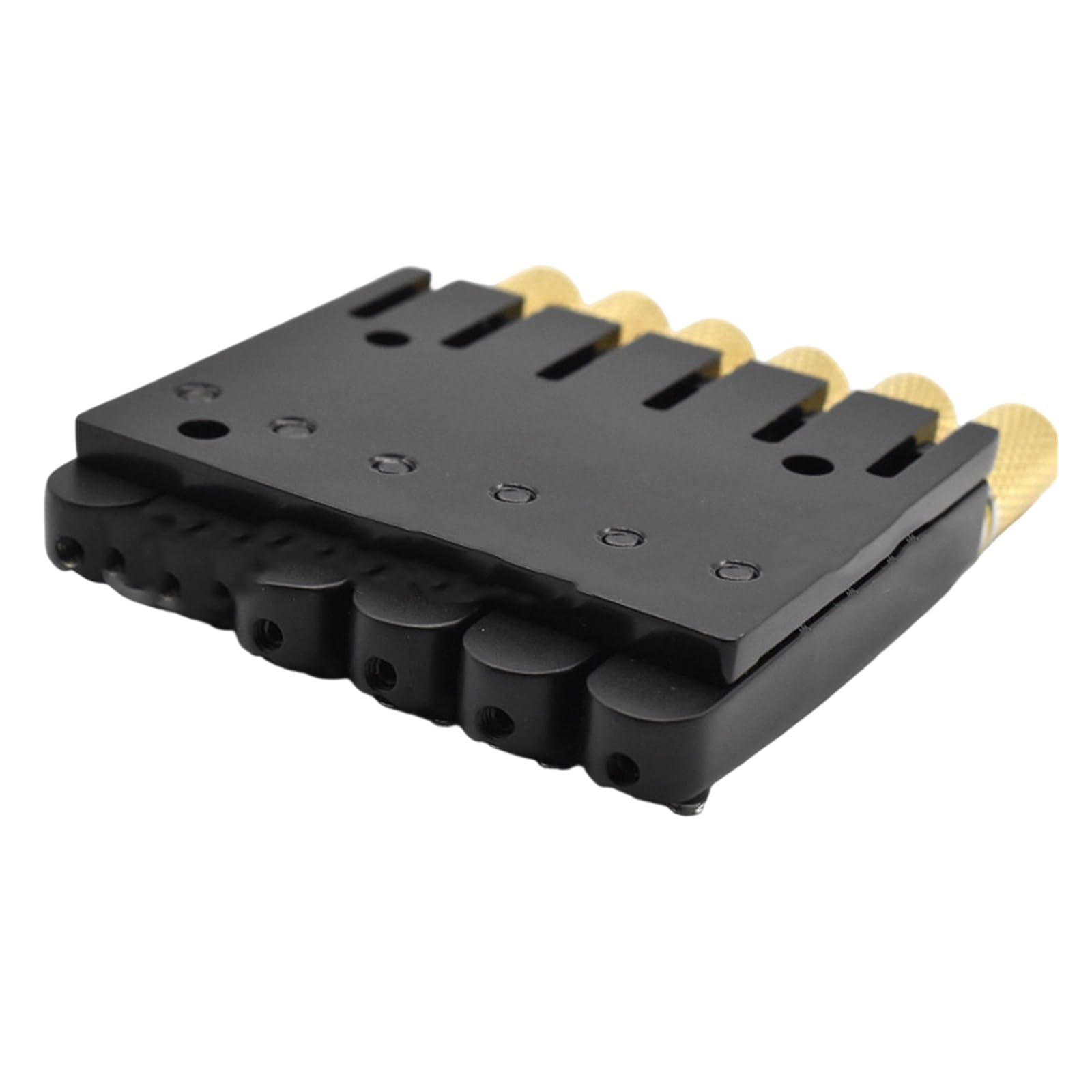 Puente De Guitarra Eléctrica Sin Cabeza De Latón 6 Cuerdas/accesorio Único | Puente de guitarra(Bk)