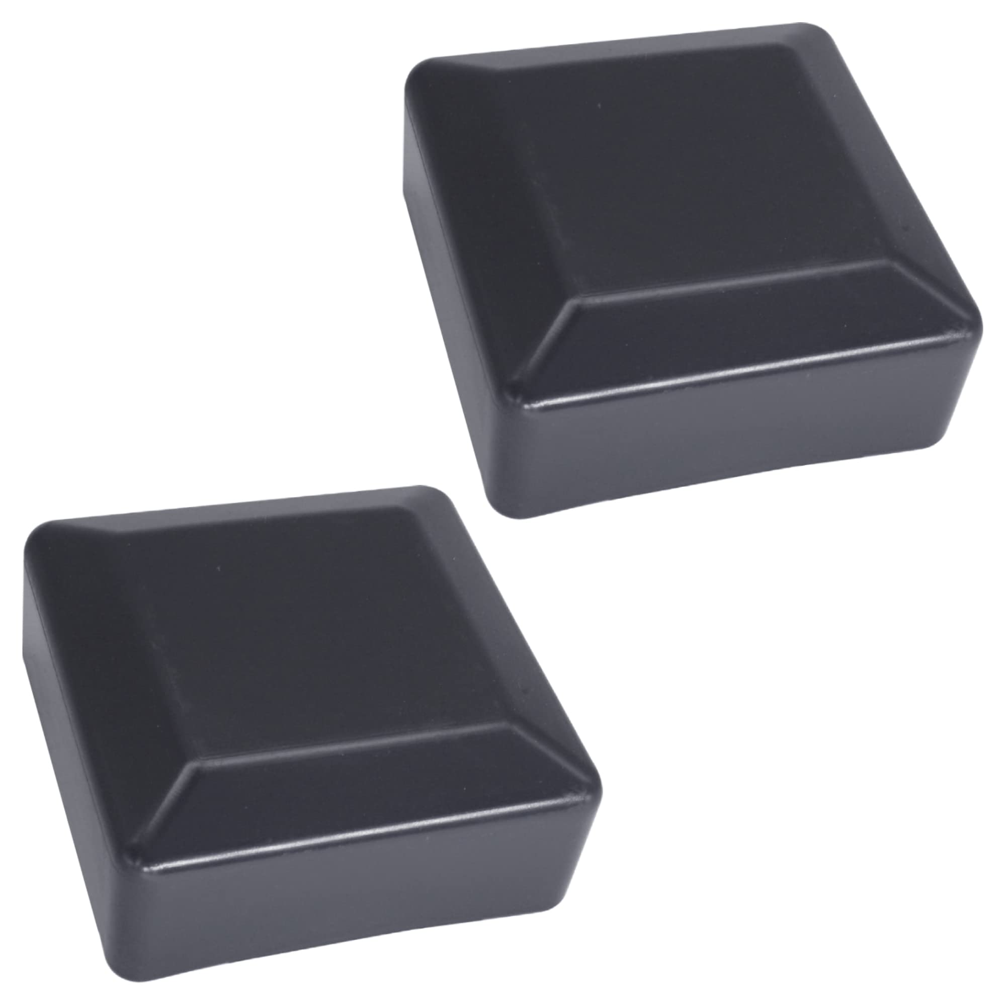 SKIR'CO (2 pcs) Fence Post Caps, Square 80 x 80 mm Grey Plastic Caps for Fence Posts, Anthracite Grey RAL 7016 Colour