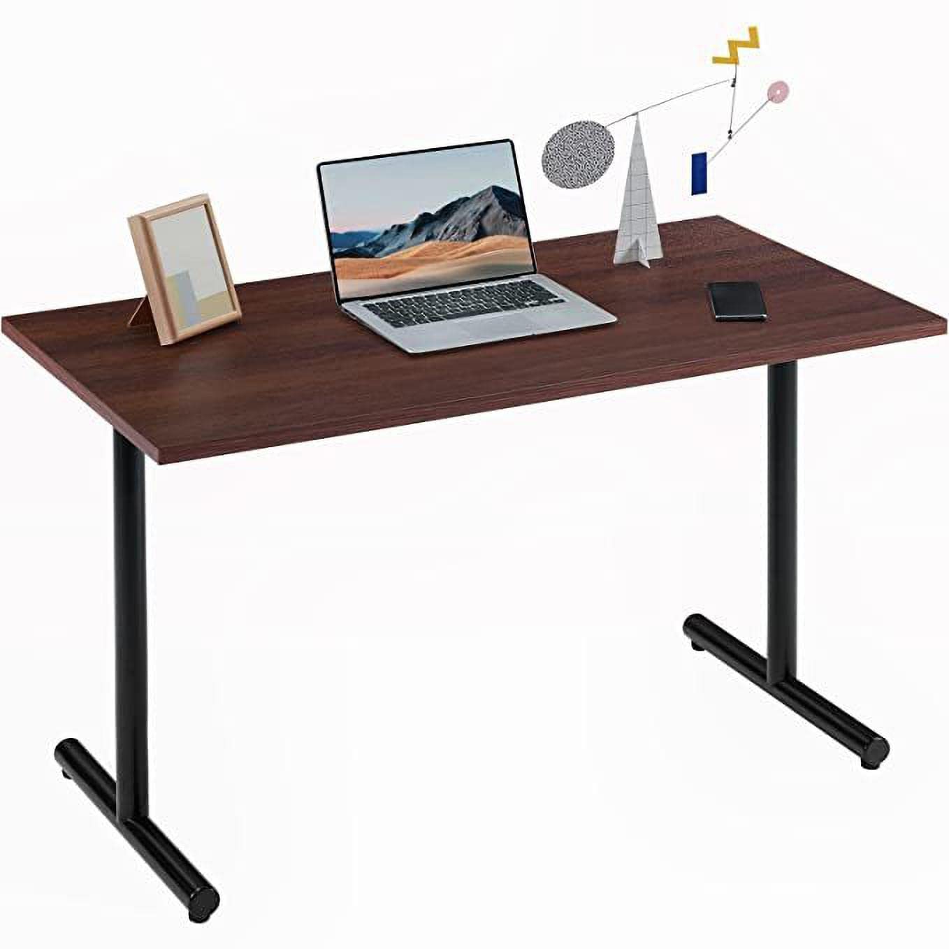 WORLDWOOD Sheesham Wood Iron Frame Multipurpose Wooden Furniture Study Table for Home Living Room Office, Size(L x B x H): 116.6 x 60 x 74 CM