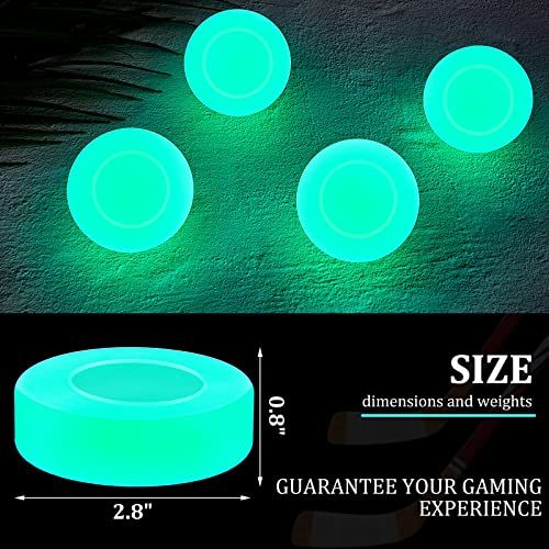 image for Deekin Ice Hockey Puck Glow in The Dark Party Pucks Green Floor Puck f
