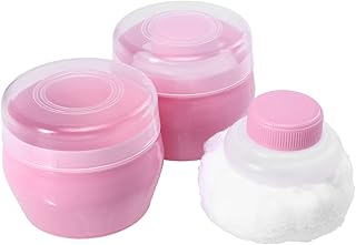 SECFOU 2 Conjuntos De Talco Para Bebê Conjunto De Banho Infantil Conjunto De Esponja De Maquiagem Conjunto De Banho Recém-Nascido Caixa De Talco Para Bebê Caixa De Pó Para Corpo Vazio