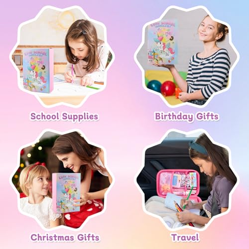 Image of Pencil Case for Girls, Cute Unicorn 3D EVA Large Capacity Pink Pencil Pouch for Kids, Kawaii Stationery Set School Supplies Pencil Box, Birthday Christmas Gifts