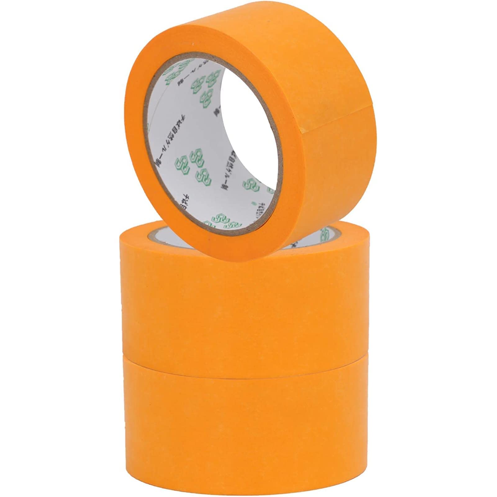 Trintion 24X Rollen Goldband 50mm x 50m Abdeckband Entfernbar Klebeband Malerband Rückstandfrei Maler Abklebeband für Automotive Dekoration Malerarbeiten ohne Lösungsmittel Soft Tape
