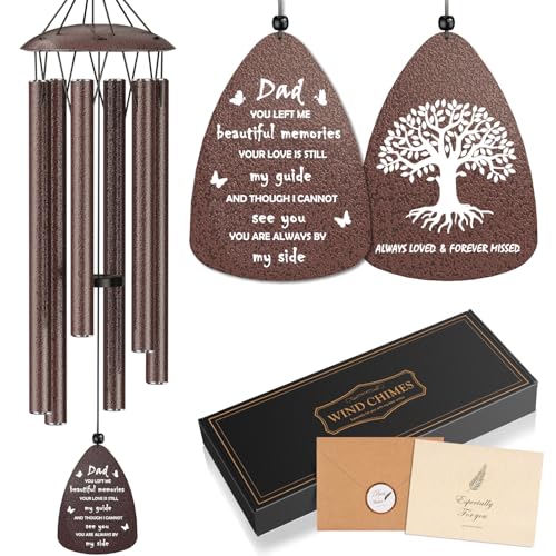 Memorial Wind Chimes for Loss of Dad,Sympathy Wind Chimes for Loss of Father,Sympathy Bereavement Memorial Gift for Loss of Father,in Memory of Dad Papa Father Gifts