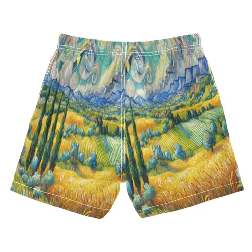 Field Mountain Yellow Boys Swim Trunks Quick Dry Toddler Swimsuit Boy Swimwear Bathing Suits Board Shorts XL2