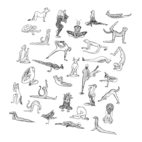 Tableau Yoga Animaux en toile imprimée haut de gamme art asanas 60cm