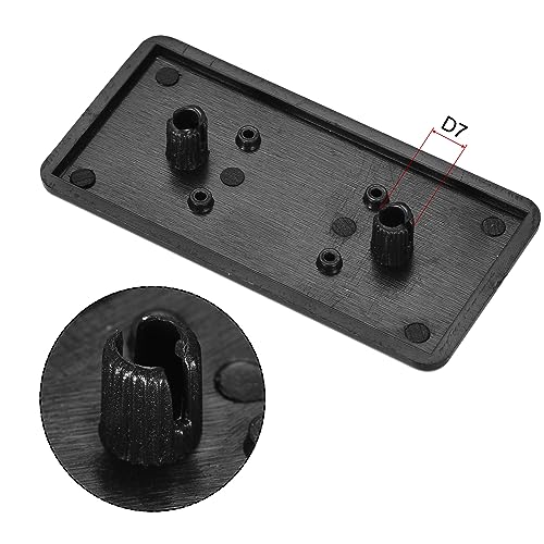 Image of uxcell 4080 EU Standard Profile End Cap, Plastic Rectangle Aluminum Extrusion Plug for Trolley, Fish Tank Rack, Storage Rack, Black 40x80mm 40pcs