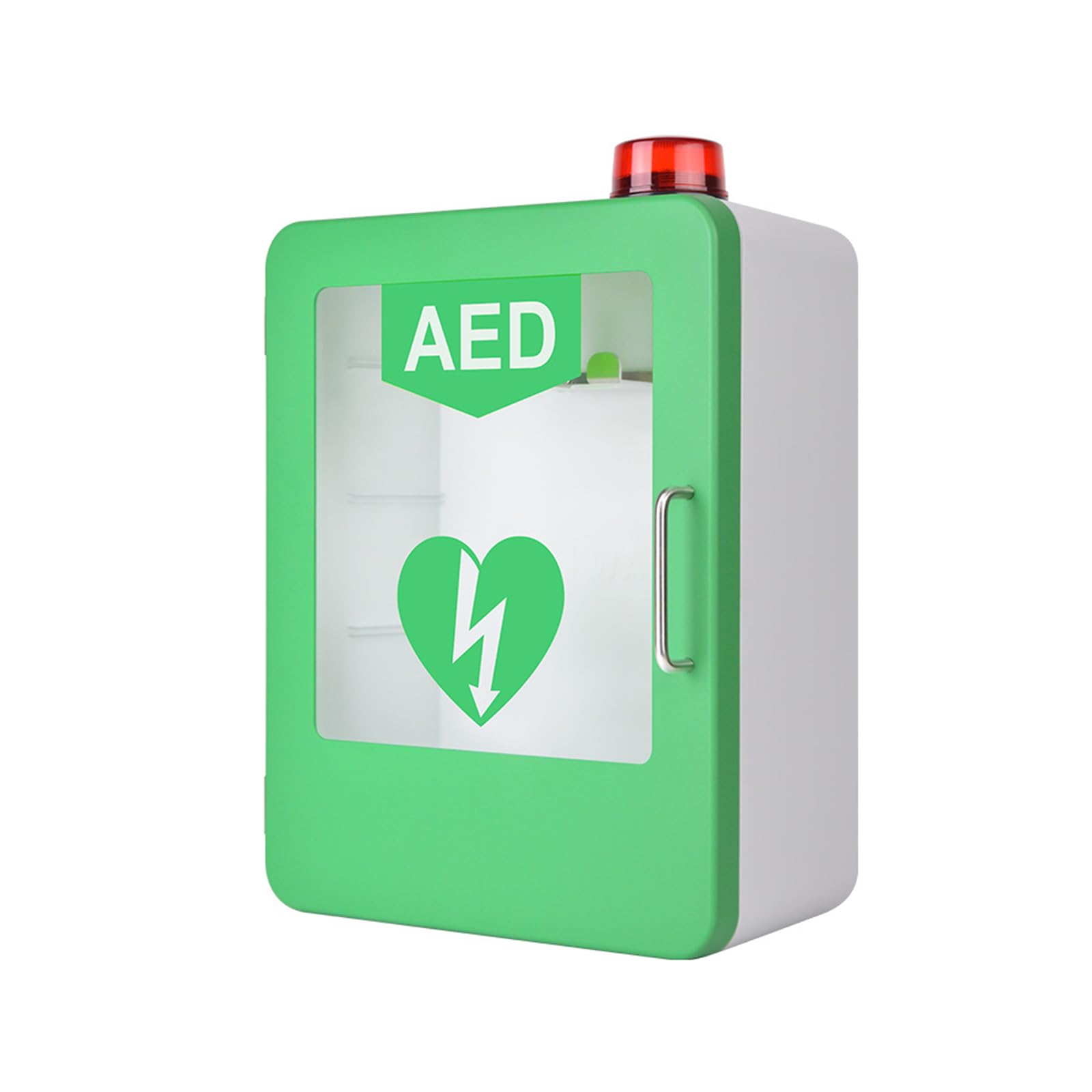 Gabinete desfibrilador DEA de Primeros Auxilios, Caja de Almacenamiento de desfibrilador con luz y Alarma, Caja de Alarma de desfibrilación cardíaca para el hogar, Hospital, Lugares públicos
