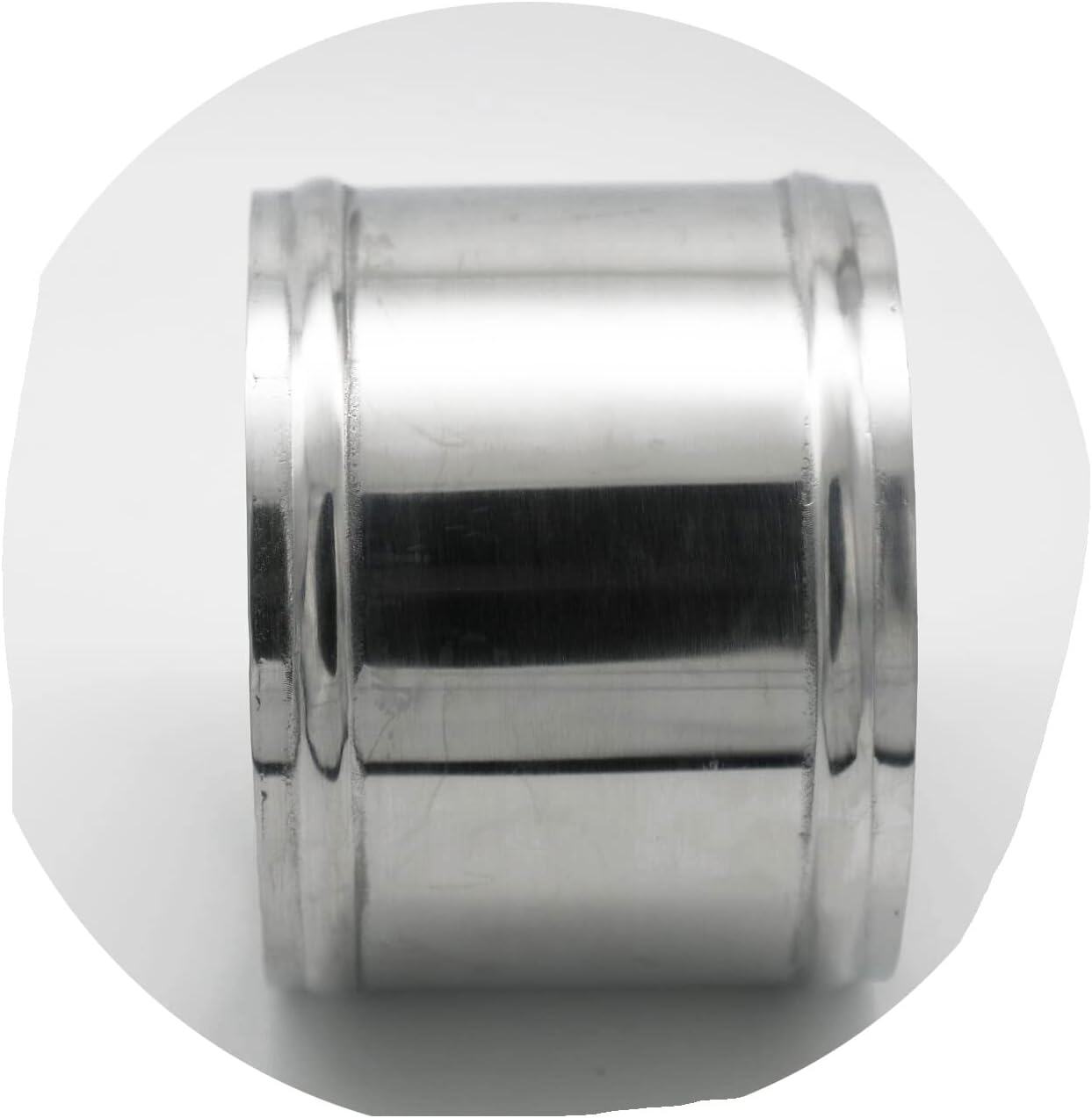 102mm(4") OD, Length 3" (76mm), Straight 4 Inch 6061 Aluminum Hose Joiner Tube Intercooler Pipe Connector High Class Glossy Polished Treatment Air Intake Tube with Bead Roll, 2 PCS