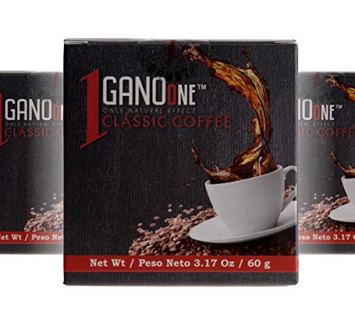 Ganoone Instant Classic Black Coffee With Ganoderma - Reishi Mushroom Extract Premium Blend 20 Single Serve Sachets, 1-Pack #TOP2