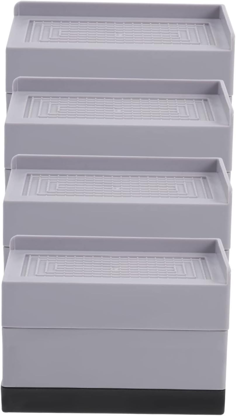 MERRYHAPY 4pcs Elevated Foot Pads Bed Risers Furniture Risers Pp TPU for Couch Sofa Table Legs Bed Frame
