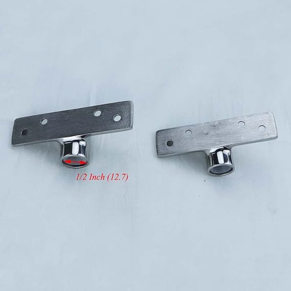 2Pcs Boat 316 Stainless Steel Oarlock Socket Side Mount Rowlock Socket for 1/2 Shank