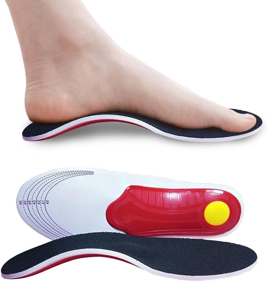 A2M2 SHOP Arch Support for Flat Feet Insole,Cuttable Flat Foot Correction Insoles,Relieves Arch Pain,Additional Comfort and Support with Enhanced Foot Stability,Shoe Insoles for Men & Women (Black, Size for 40-46)