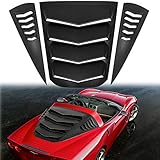 Bonbo Rear + Side Window Louvers Windshield Sun Shade Cover ABS Fits for 2005-2013 Corvette C6 Coupe, Z06, Grand Sport & ZR1 Custom Fit (Matte Black)