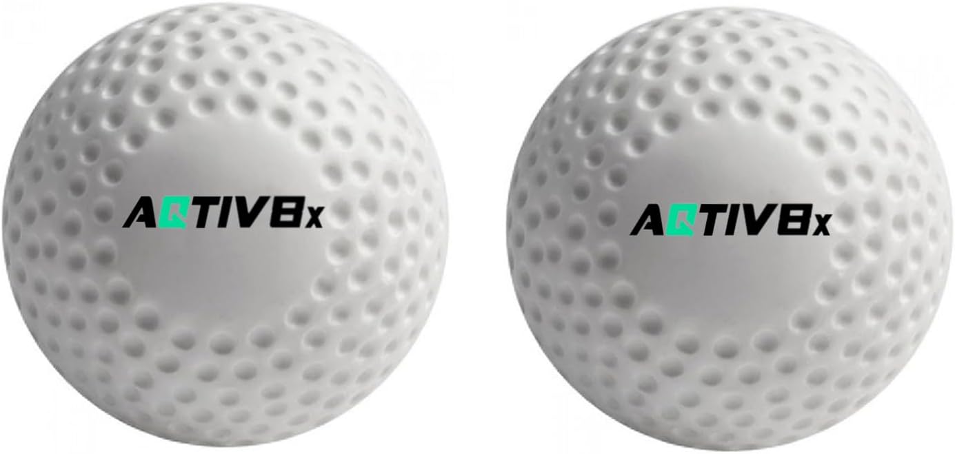 SPRIDE Solid Plastic Turf Hockey Ball - White, Pack of 2