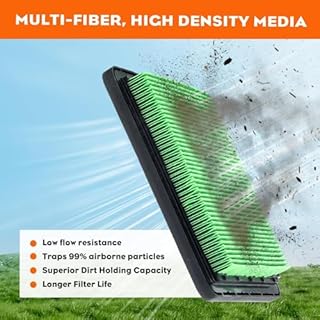 HIPA HRX217 Air Filter for Honda GCV160 HRX 217 HRR216 HRC216 HRT216 HRB216 HRS216 HRB217 HRZ216 Walk-Behind Lawn Mower Engine 2Pack