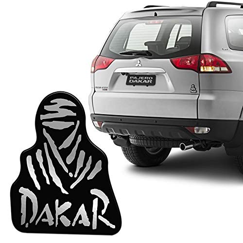 Emblema Resinado Pajero Dakar Preto Adesivo Modelo Original