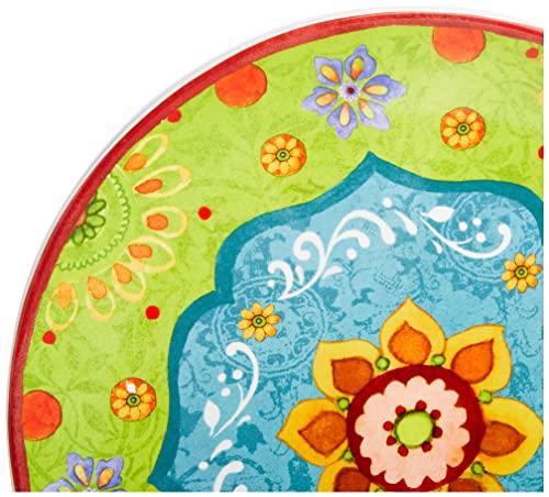 Certified International Tunisian Sunset 9" Dinner Plates, Set Of 4, 10.5", Multicolor #TOP7