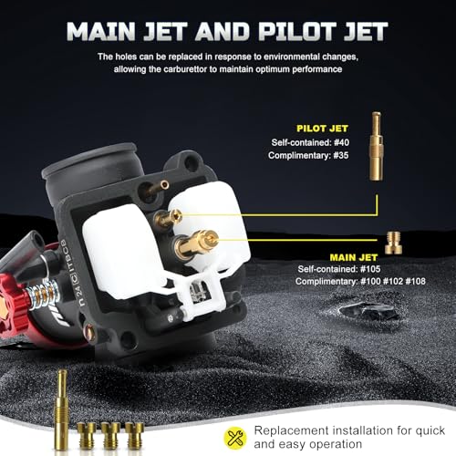 Image of NIBBI PE24 Carburetor Kit 24mm Carb with Motorcycle CNC Air Filter Fit for Pit Bike Dirtbike Minibike ATV 150cc Tao Tao SSR TTR Apollo